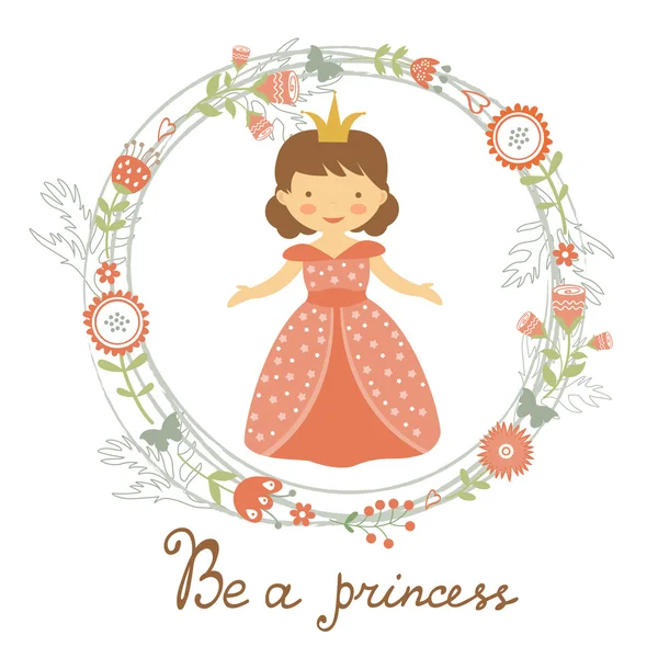 Seja um cartão de princesa —  Vetores de Stock