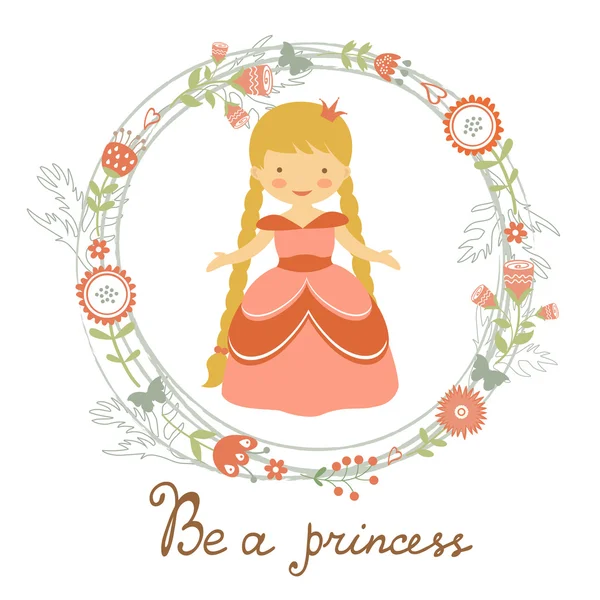 Soyez une carte princesse — Image vectorielle