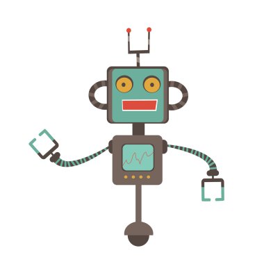 Renkli robot karakter