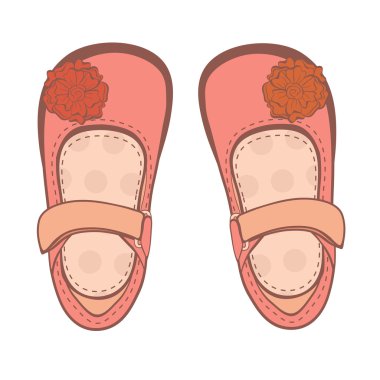 Güzel bebek ayakkabıları tasviri