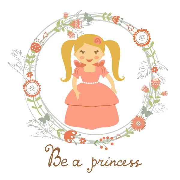 Soyez une carte princesse — Image vectorielle