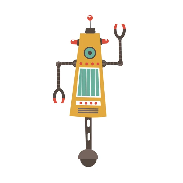 Personaje robot colorido — Vector de stock