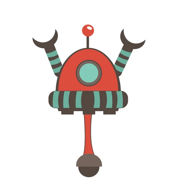 カラフルなロボットのキャラクター — ストックベクタ