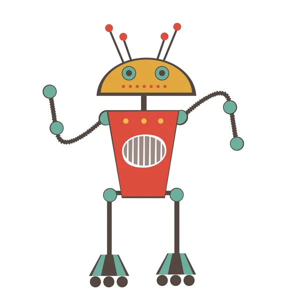 Personaje robot colorido — Vector de stock