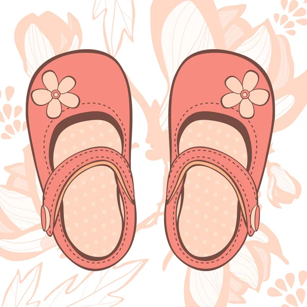 Zapatos de niña — Vector de stock