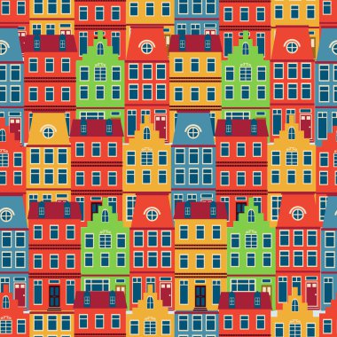 Amsterdam evleri seamless modeli