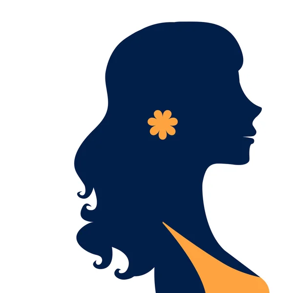 Belle silhouette femme élégante — Image vectorielle