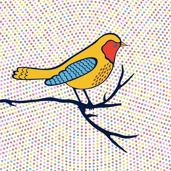 Μια απεικόνιση της όμορφο πολύχρωμο πουλί — Διανυσματικό Αρχείο