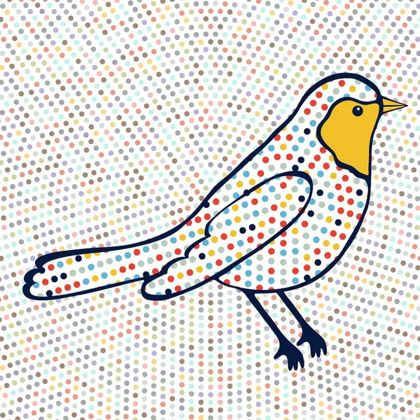 An illustration of beautiful colorful bird — Stock Vector