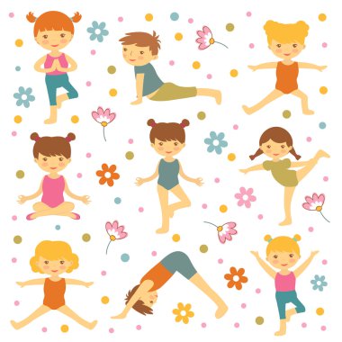 Şirin yoga çocuklar