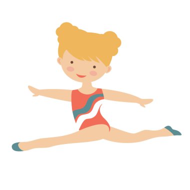 Küçük jimnastikçi kız karakter