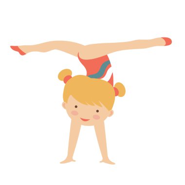 Küçük jimnastikçi kız karakter