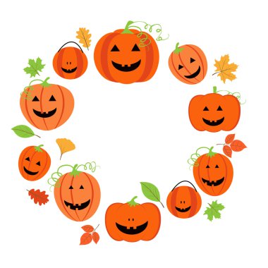 Cadılar Bayramı için şirin kabaklar çerçeve