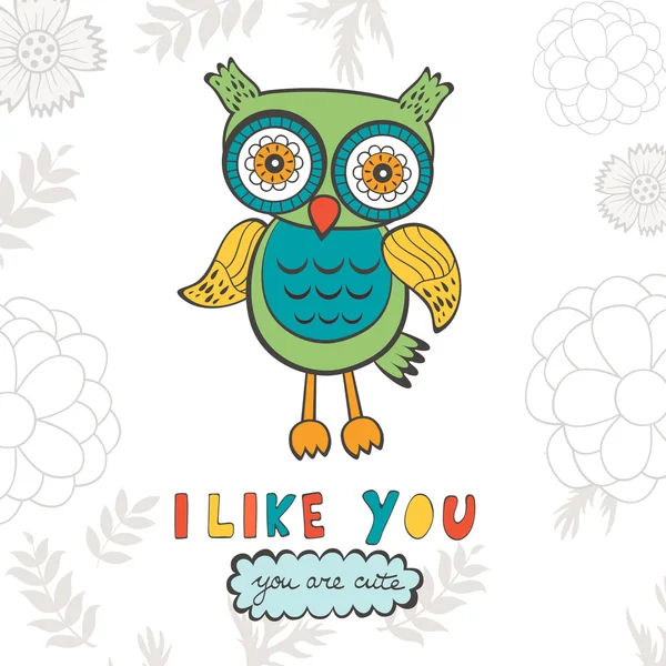 I like you you you are so cute — стоковый вектор