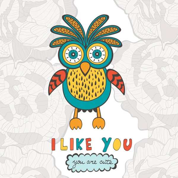 I like you you are so cute — Stock Vector