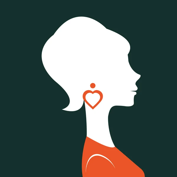 Hermosa silueta de mujer elegante — Vector de stock