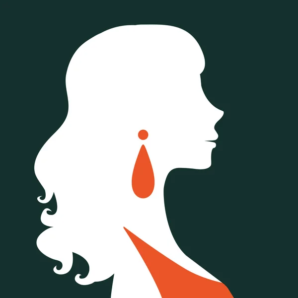 Belle silhouette femme élégante — Image vectorielle
