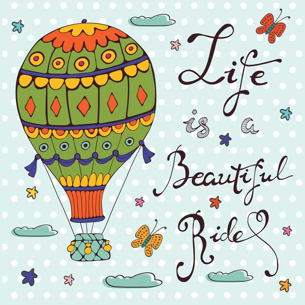 Life is a beautiful ride — Stock Vector