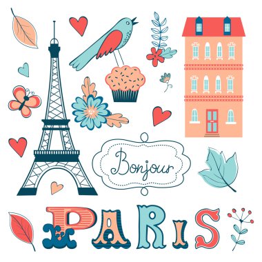 Paris güzel koleksiyonu grafik öğeleri ile ilgili