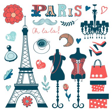 Paris güzel koleksiyonu grafik öğeleri ile ilgili