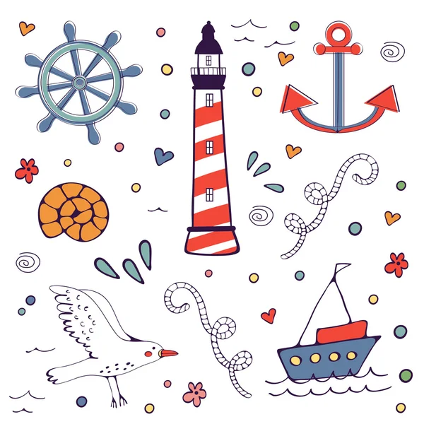 Colorfil deniz karalamalar