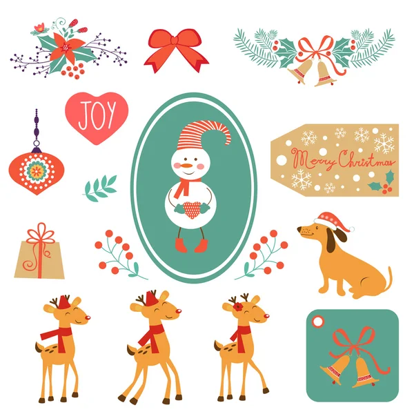 Christmas and new year graphic elements — Stock Vector