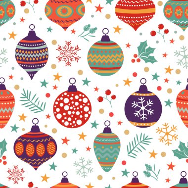 Noel arka plan ile topları çan çiçekleri