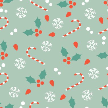 Baston şekerler ve hollies ile Noel kalıbı