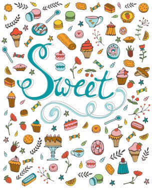 Şaşırtıcı elle çizilmiş tatlılar koleksiyonu