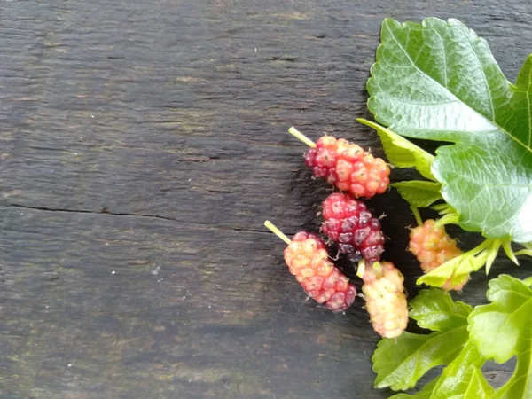 Berries Old Plank Floor — Stock Photo, Image