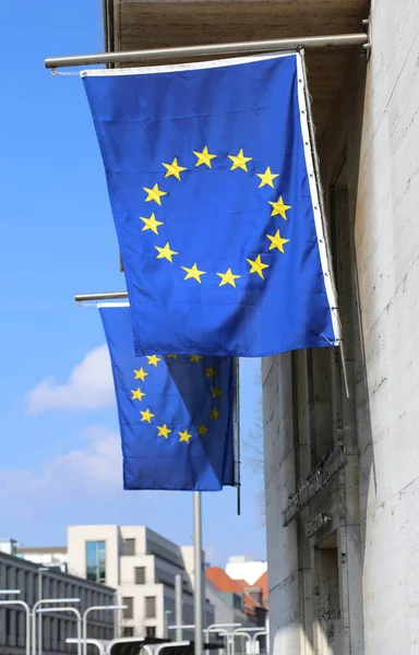 Hanover Germany March Flags Hanging Building March 2018 Hanover Germany — Stock Photo, Image