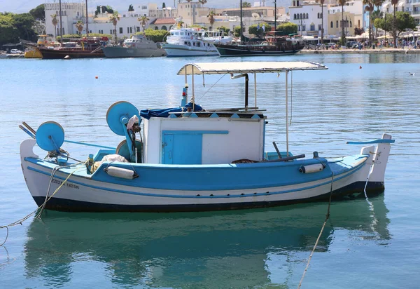 Kos Grécia Maio Barco Pesca Grego Atracado Kos Port May — Fotografia de Stock