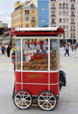 Türk simit Simit ve soğuk suları gıda sepeti Istiklal Caddesi üzerinde Satılık