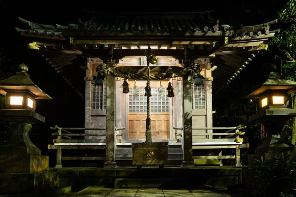 Japanese Shinto Shrine Night Beautiful Lights — Stock Photo, Image