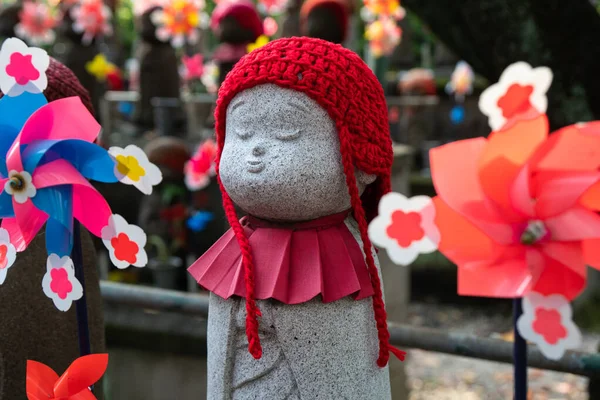 Jizo Statues Temple Japan Symbol Miscarried Children Royalty Free Stock Photos