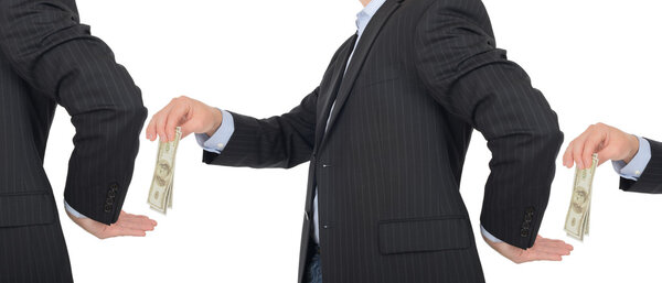 Concept of trade and taking a cut