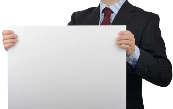 Man holding piece of paper Stock Image