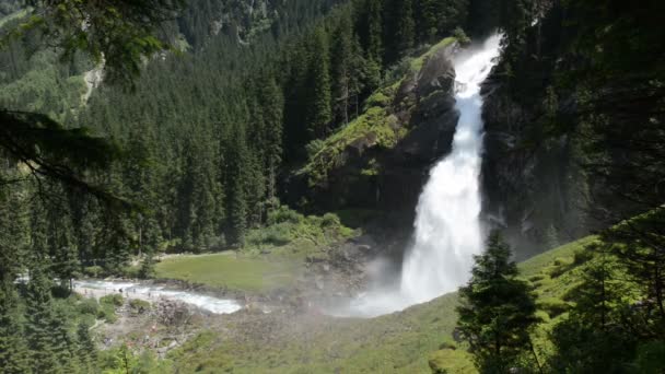 Watervallen van Krimml. (Oostenrijk) — Stockvideo