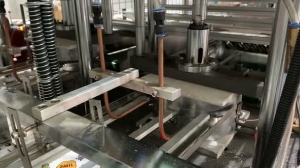 Munich Bavaria Germany May 2021 Machine Production Paper Plates — Stock Video