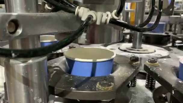 Munich Bavaria Germany May 2021 Coffee Cup Production Machine Video Clip