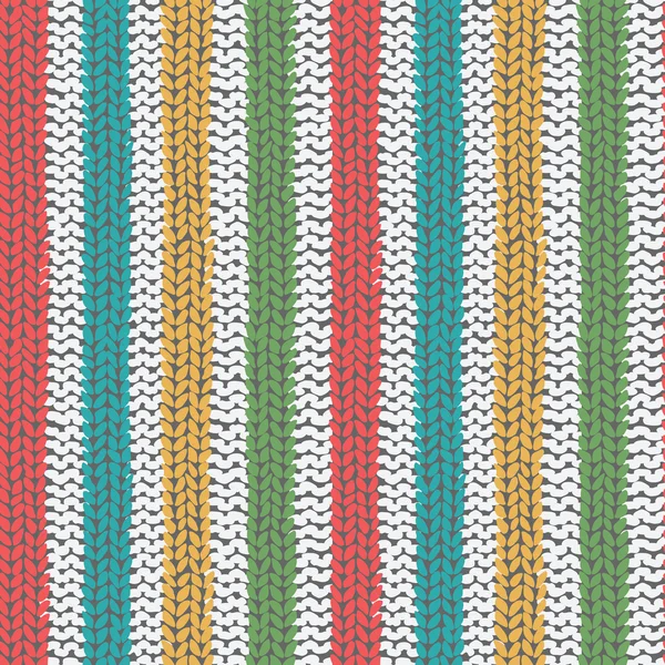 Texture tricotée sans couture colorée — Image vectorielle