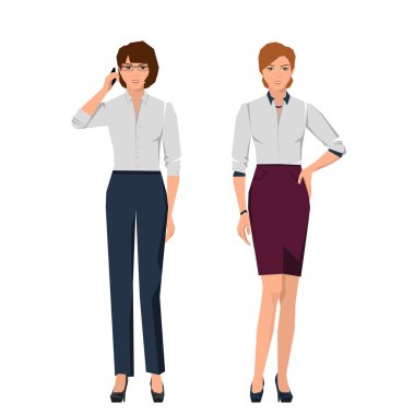 Office için takım elbiseli kadınlar.
