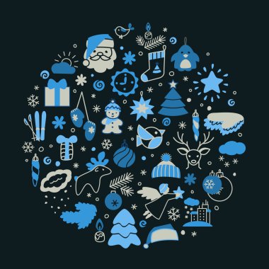 Arka plan ile kutsal kiþilerin resmi - yeni yıl, Yeniyıl, kış