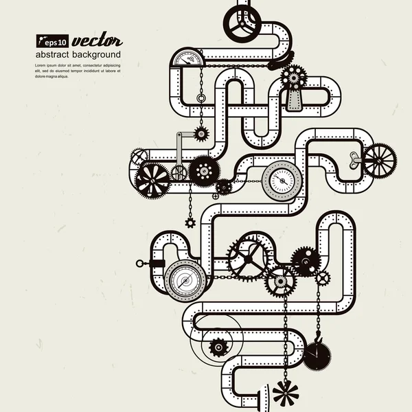 La composición decorativa en el estilo el vapor punk — Archivo Imágenes Vectoriales