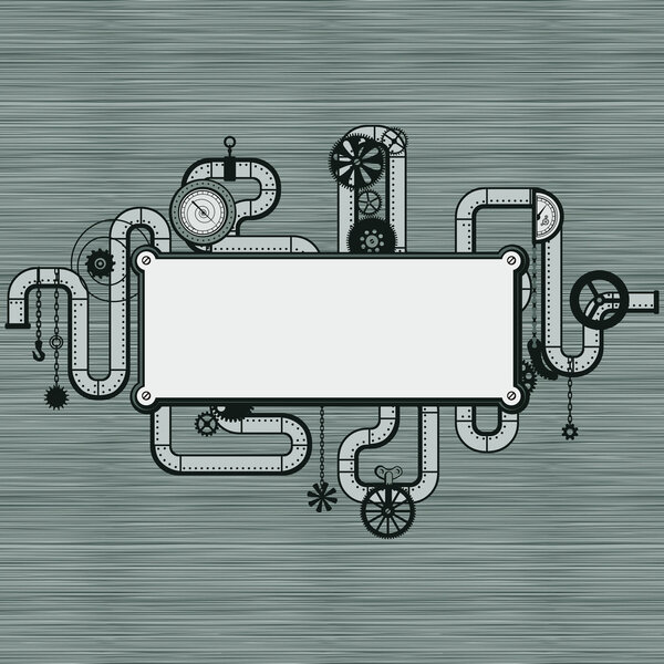 Декоративная композиция в стиле парового панка

