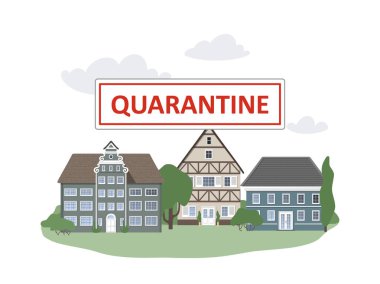 Konut alanlarının arka planında 