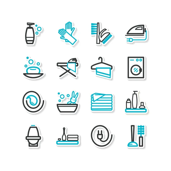 Set of icons - a cleaning — Stock Illustration Set of icons - a cleaning Royalty Free Stock Illustrations