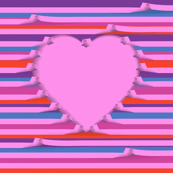 Tarjeta con corazón — Vector de stock