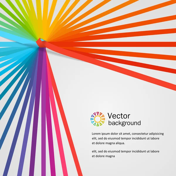 Lichte achtergrond - een regenboog — Stockvector