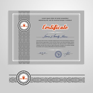 Sertifika, Diploma, tasarım şablonu